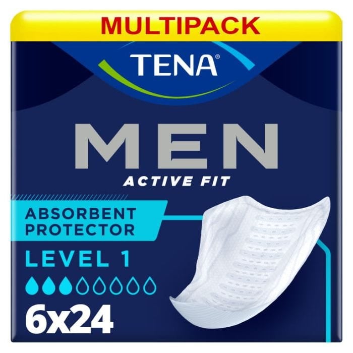 Multipack 6x TENA Men Active Fit Niveau 1 (275ml) 24 Pièces