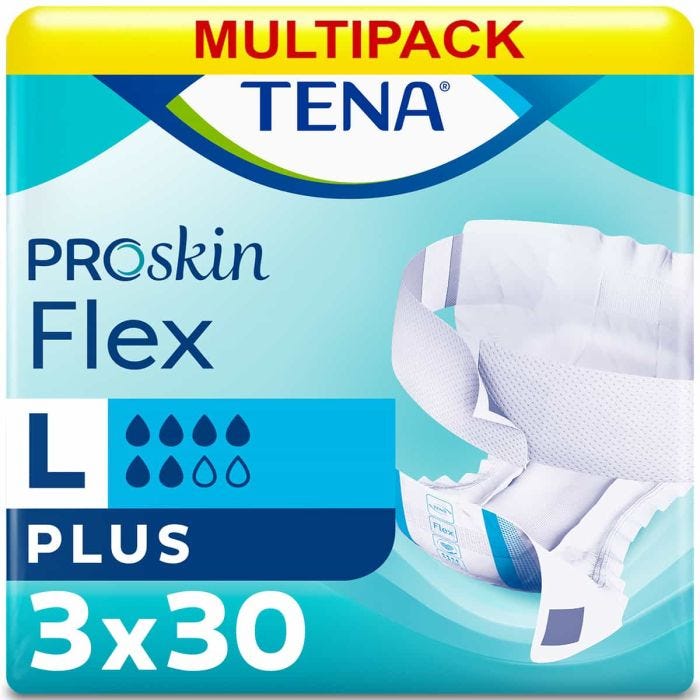 Multipack 3x TENA Flex Plus Large (2081ml) 30 Pièces