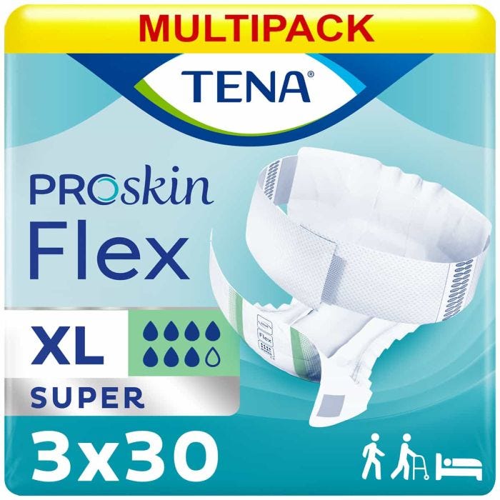 Multipack 3x TENA Flex Super XL (2906ml) 30 Pièces