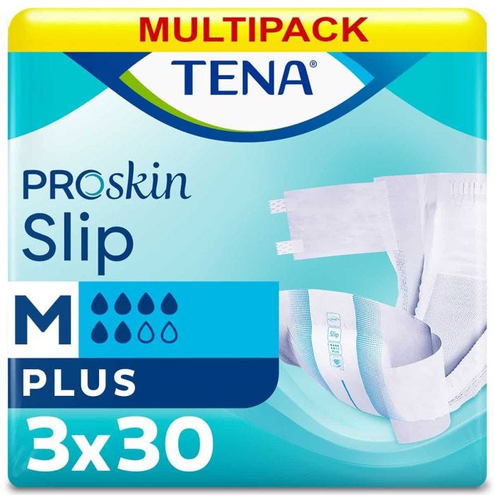 Multipack 3x TENA Slip Plus Medium (2100ml) 30 Pièces