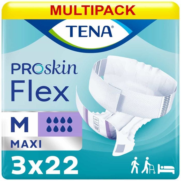 Multipack 3x TENA Flex Maxi Medium (2979ml) 22 Pièces - Pack1