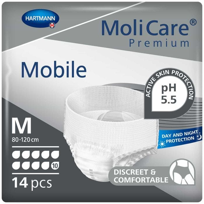 MoliCare Premium Mobile Pants 10 Drops Medium (2626ml) 14 Pièces