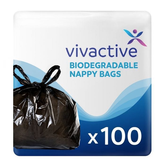 Vivactive Incontinence Biodegradable Nappy Disposal Bags XL 100 Pièces