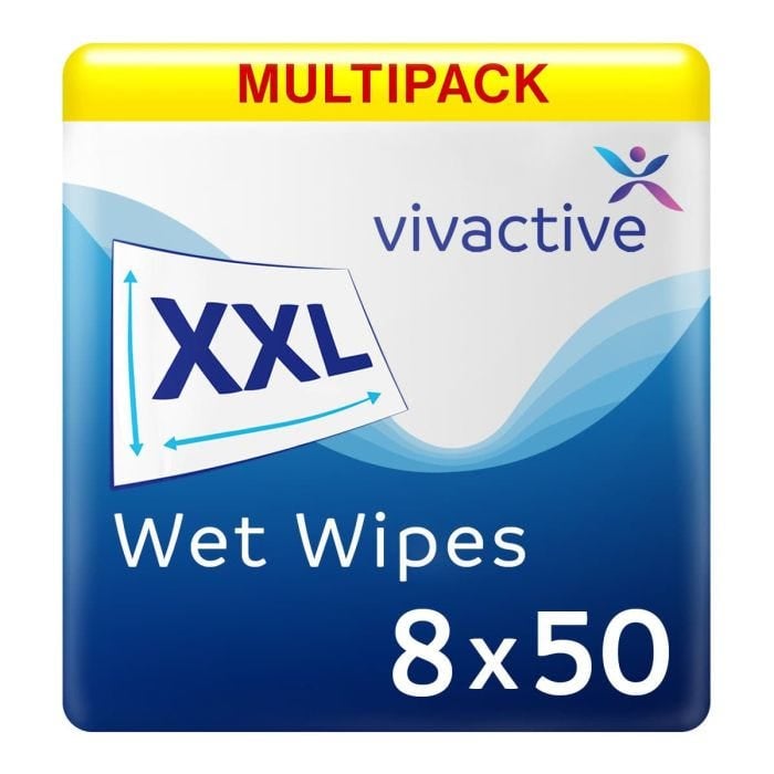 Multipack 8x Vivactive XXL Wet Wipes 50 Pièces