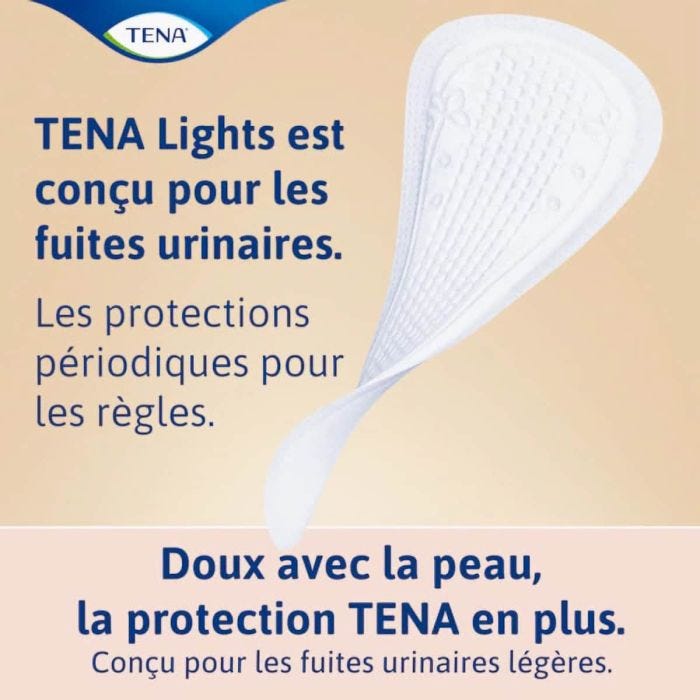 TENA Lights Sensitive Discret (60ml) 28 Pièces - tena lights est concu pour les fuites urinaires