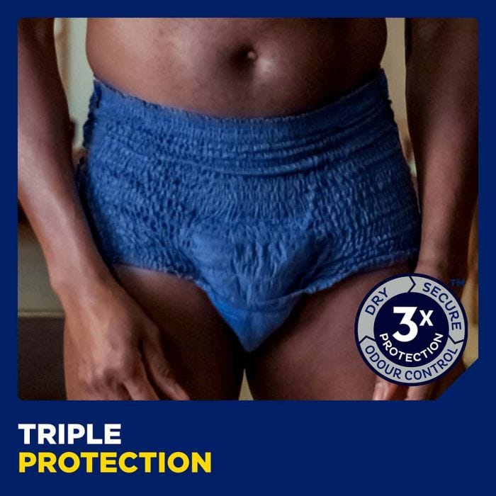 Multipack 4x TENA Men Active Fit Pants Plus Blue S/M 1010ml - triple protection