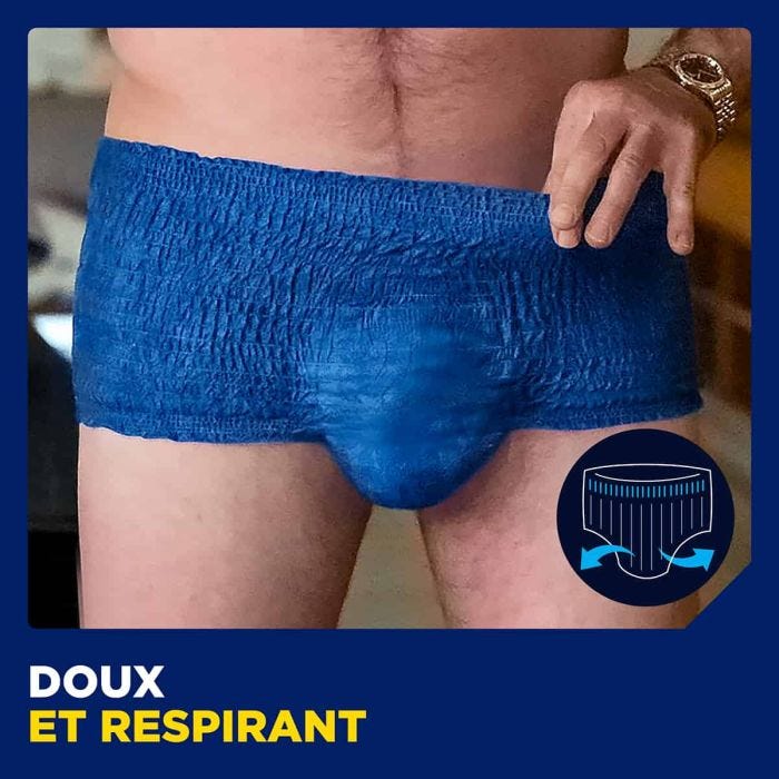 Multipack 4x TENA Men Active Fit Pants Plus Blue S/M 1010ml - doux et respirant