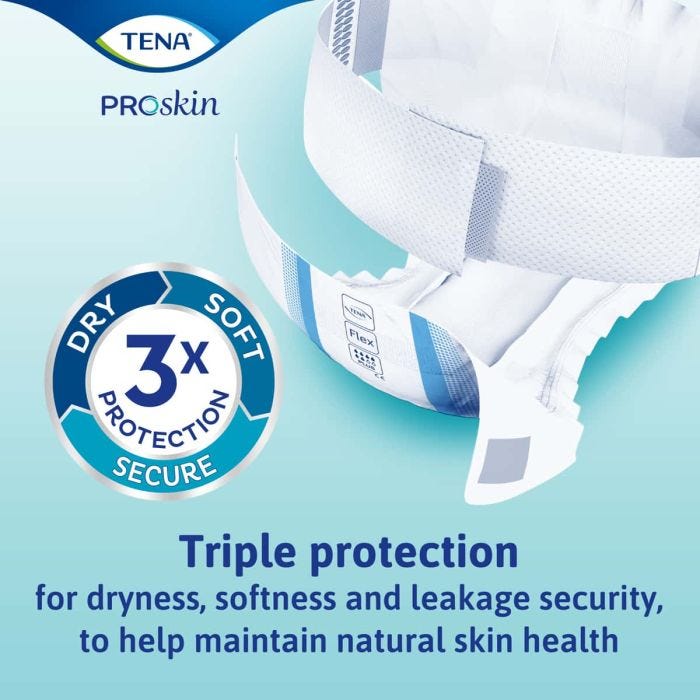 TENA Flex Plus Medium (1780ml) 30 Pièces - Triple protection