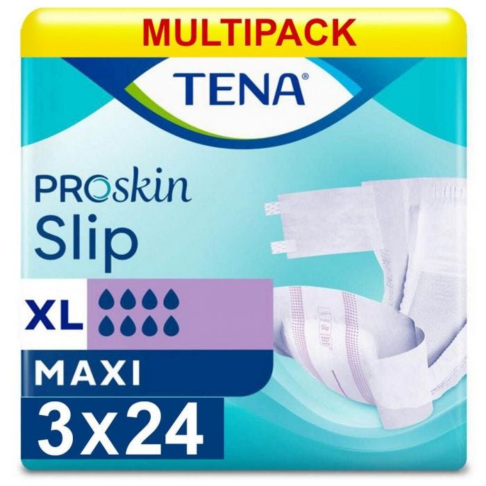 Multipack 3x TENA Slip Maxi XL (3950ml) 24 Pièces