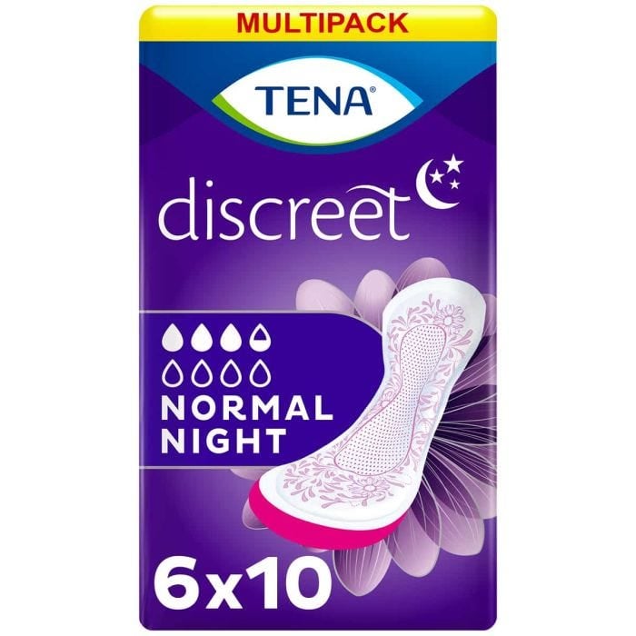 Multipack 6x TENA Discreet Normal Night (530ml) 10 Pièces