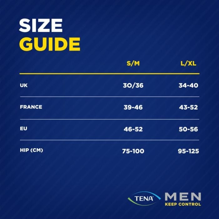 TENA Men Premium Fit Protective Underwear Maxi Grise Small/Medium (1350ml) 12 Pièces