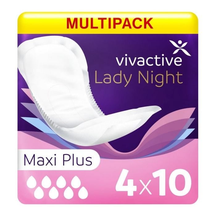 Multipack 4x Vivactive Lady Night Maxi Plus (1000ml) 10 Pièces