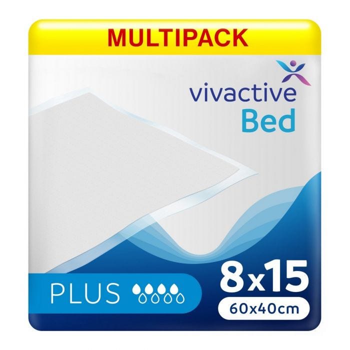 Multipack 8x Alèses Vivactive Bed and Chair Pads 60x40cm (750ml) 15 Pièces