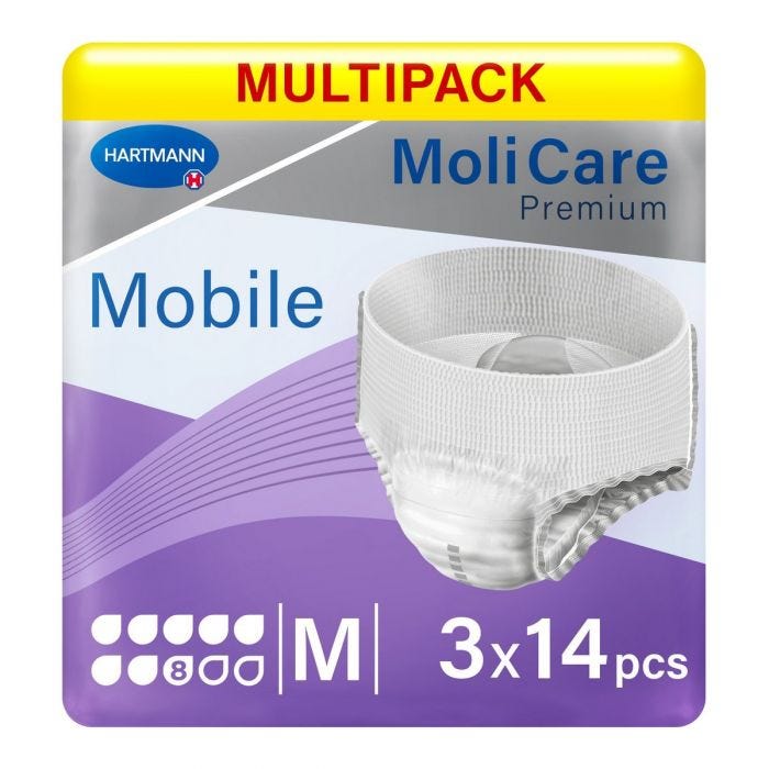 Multipack 3x MoliCare Premium Mobile Pants 8 Drops Medium (2015ml) 14 Pièces