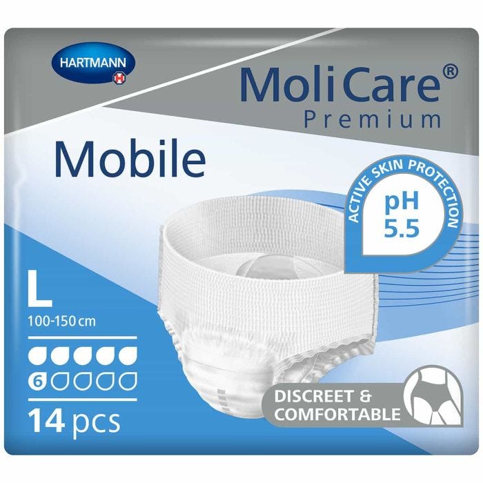 MoliCare Premium Mobile Pants 6 Drops Large (1963ml) 14 Pièces