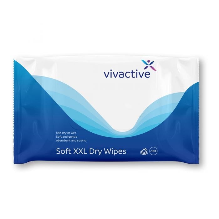 Multipack 8x Vivactive Soft XXL Dry Wipes 100 Pièces