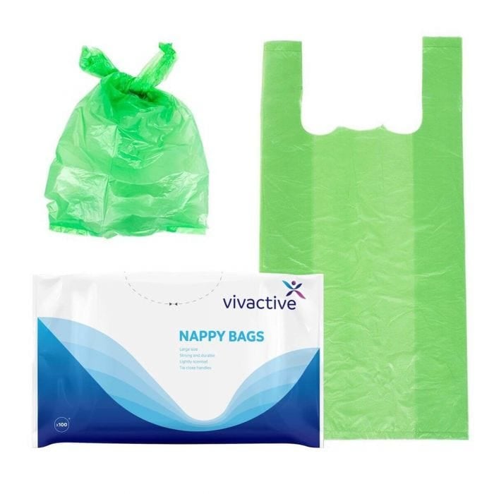 Vivactive Incontinence Nappy Disposal Bags XL 100 Pièces