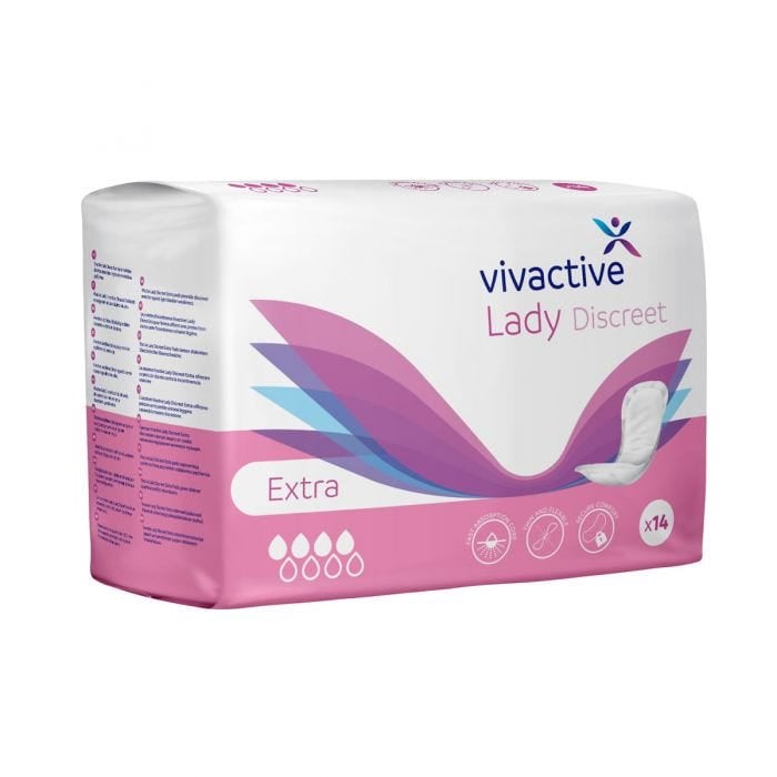 Multipack 16x Vivactive Lady Discreet Extra (520ml) 14 Pièces