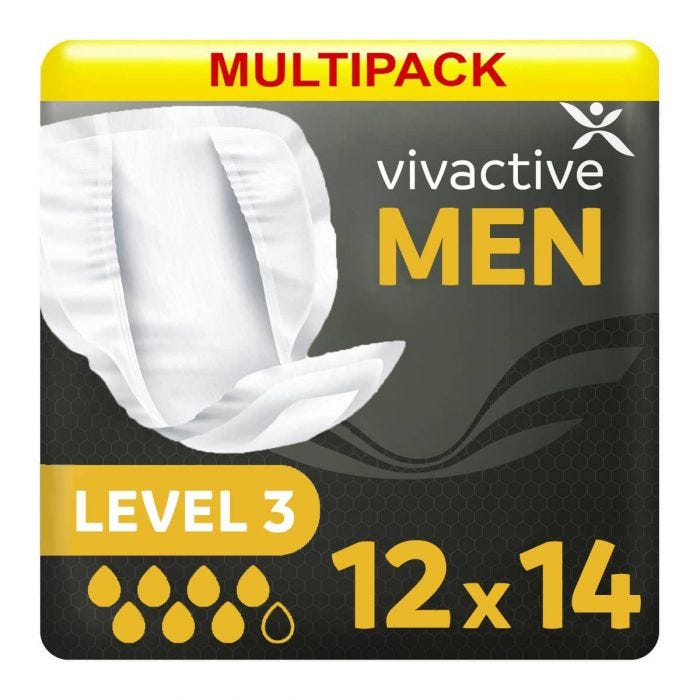 Multipack 12x Vivactive Men Level 3 (700ml) 14 Pièces