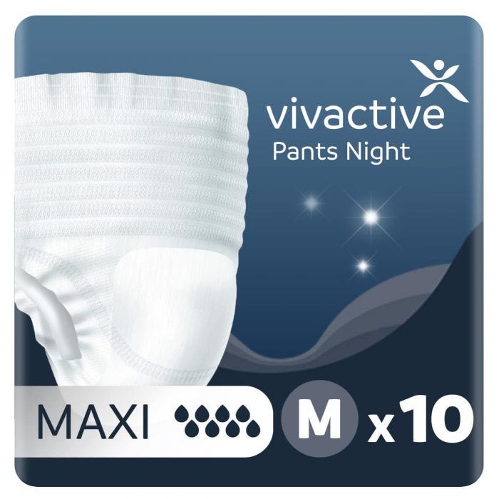 Vivactive Pants Night Medium (2300ml) Pack of 10 - Mobile