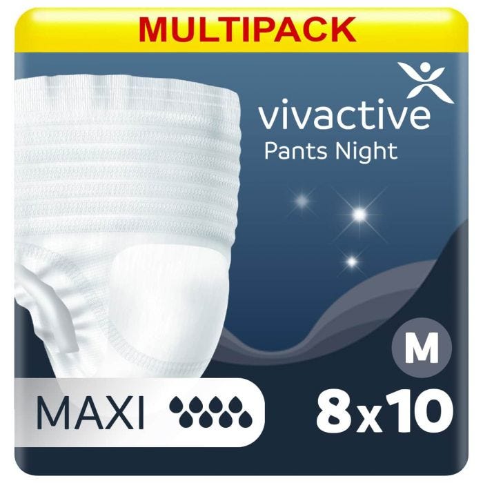 Multipack 8x Vivactive Pants Night Medium (2300ml) Pack of 10 - Mobile