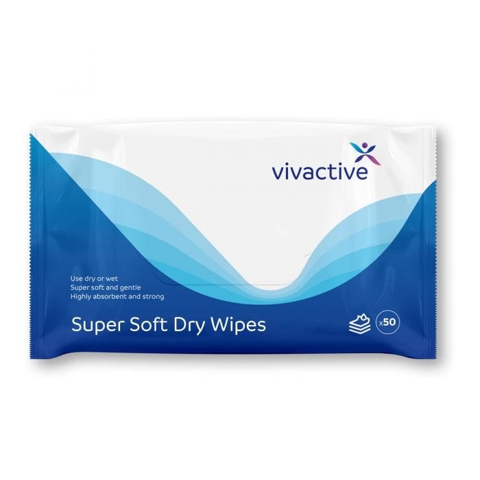 Vivactive Super Soft Dry Wipes 50 Pack