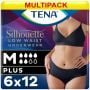 Multipack 6x TENA Silhouette Normal Taille Basse Sous-Vêtement Noir Medium (810ml) 10 Pièces