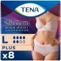 TENA Silhouette Plus Taille Haute Sous-Vêtement Crème Large (1010ml) 8 Pièces