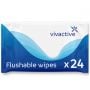 Vivactive Flushable Wet Wipes 24 Pièces