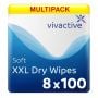 Multipack 8x Vivactive Soft XXL Dry Wipes 100 Pièces