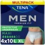 Multipack 4x TENA Men Premium Fit Protective Underwear Maxi Grise Large/XL (1350ml) 10 Pièces