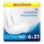 Multipack 6x Vivactive Shaped Pads Extra (2350ml) 21 Pièces