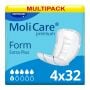 Multipack 4x MoliCare Premium Form 6 Drops (2499ml) 32 Pièces