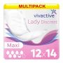 Multipack 12x Vivactive Lady Discreet Maxi (730ml) 14 Pièces