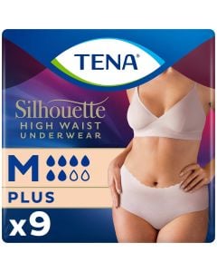 TENA Silhouette Plus Taille Haute Sous-Vêtement Crème Medium (1010ml) 9 Pièces