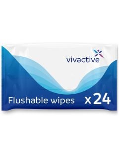 Vivactive Flushable Wet Wipes 24 Pièces