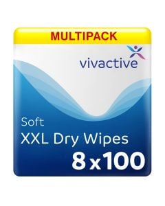 Multipack 8x Vivactive Soft XXL Dry Wipes 100 Pièces