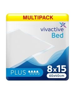 Multipack 8x Alèses Vivactive Bed and Chair Pads 60x40cm (750ml) 15 Pièces