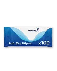 Vivactive Soft Dry Wipes 100 Pack - mobile