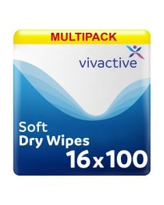 Multipack 16x Vivactive Soft Dry Wipes 100 Pack - mobile