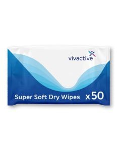 Vivactive Super Soft Dry Wipes 50 Pack - mobile