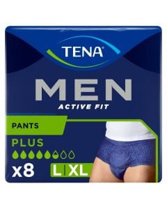 TENA Men Active Fit Pants Plus Blue Large/XL (1010ml) 8 Pack - mobile