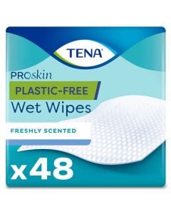 TENA Plastic-Free Wet Wipes 48 Pack - mobile