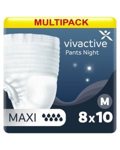 Multipack 8x Vivactive Pants Night Medium (2300ml) Pack of 10 - Mobile