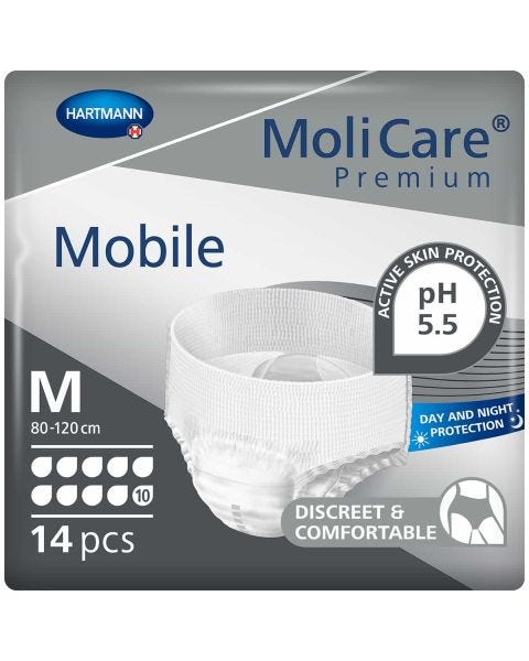 MoliCare Premium Mobile Pants 10 Gouttes M (2626ml) 14 Pièces