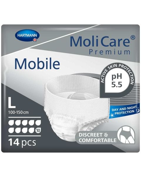 MoliCare Premium Mobile Pants 10 Gouttes L (2613ml) 14 Pièces