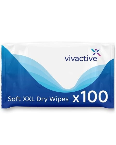 Vivactive Lingettes Sèches &amp; Douces XXL (100 Pièces)