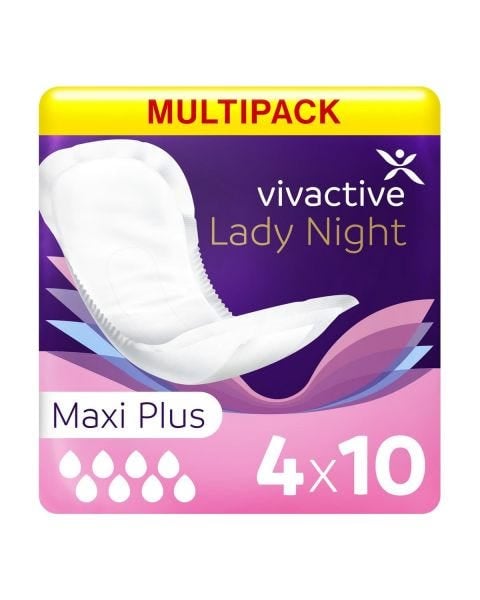 Multipack 4x Vivactive Lady Nuit Maxi Plus (1000ml) 10 Pièces