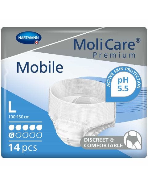 MoliCare Premium Mobile Pants 6 Gouttes L (1963ml) 14 Pièces