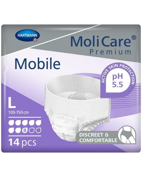 MoliCare Premium Mobile Pants 8 Gouttes L (2279ml) 14 Pièces